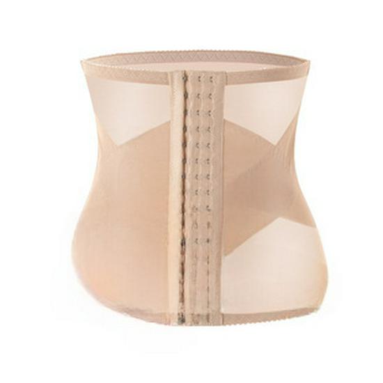 Steel Waist Breathable 3row Boned Shaping Vest With Lace 17 Buttons