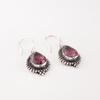 Rhodolite Gemstone Earrings 925 Sterling Silver Handmade Jewelry Boho Earrings EE-164-5