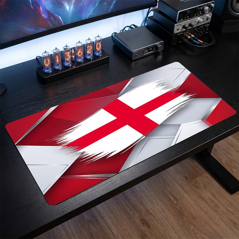 England Football Crest Mouse Pad, Extended Non Slip Rubber Desk Mat for Gaming Office Laptop Fan Gift