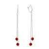Silver Earrings with Coral (2147091)