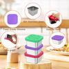 Stainless Steel Sauce Cup with Silicone Lid Leak-Proof Square Snack Container for Kids BPA-Free Stackable Lunch Box for School Picnic
