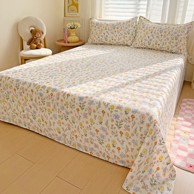100% хлопок простыня наволочка цветочный стиль простыня комплект постельного белья не вызывает раздражения кожи взрослые дети простыни roupa de cama