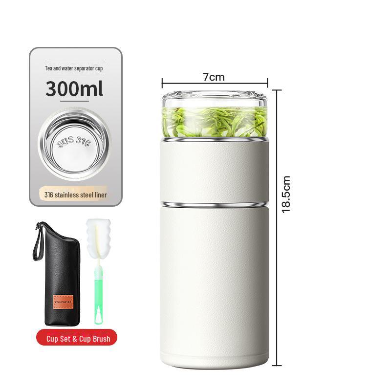 «Портативная термокружка-сепаратор для чая из нержавеющей стали 316 — дизайн унисекс, идеально подходит для заваривания чая и в качестве подарка».