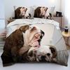 Заказ трех частей цифровой печати 3D милый французский питбуль щенок одеяло покрывало постельное белье