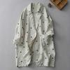 Linen Jacket Women's Spring and Summer Large Size Loose Polka Dot Long Windbreaker