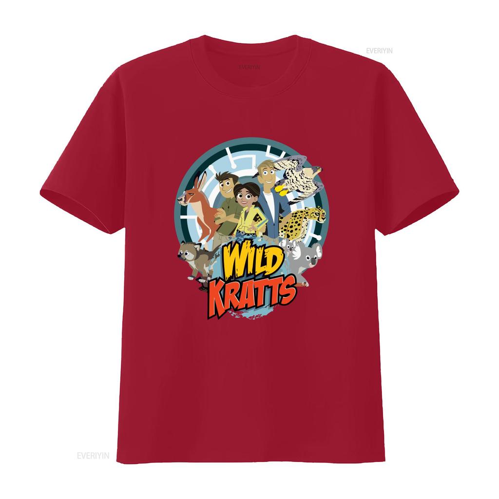 Мультяшная футболка Wild Kratts с принтом животных для друзей и семьи Идеальный подарок на день рождения винтажная стираная универсальная стильная с графикой