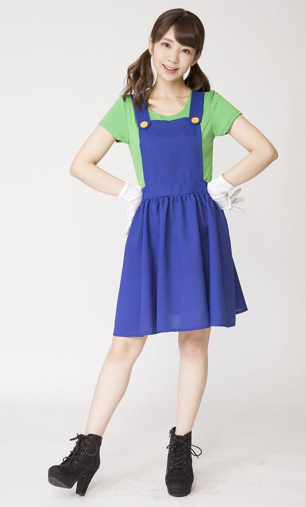 Party City Nari Character Research Club Косплей Зеленый Пламмер Девушка Зеленый Женский