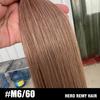 Прямые европейские натуральные человеческие волосы Hero Remy, трессы 80 г/шт., пряди с мелированием, 16-22", машинные наращивания на трессах