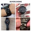 Серебристо-черный для браслета Swatch 19 мм Средне-выпуклый стиль Нержавеющая сталь 316L Ремешок для часов Легко чистить Ежедневное ношение Аксессуары для часов