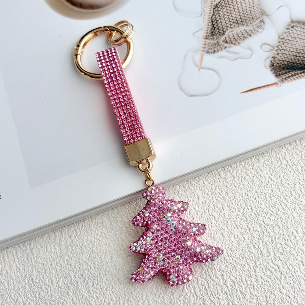 Christmas Tree Santa Claus Keychain Cane Metal Xmas Pendant Christmas Gifts