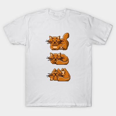 Футболка женская Pixel Cat Harajuku Print Kawaii футболка летняя с коротким рукавом женская футболка топ футболка