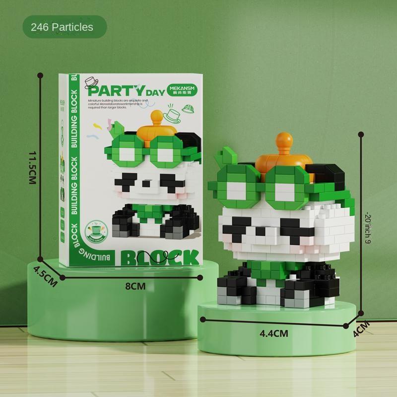 Строительные блоки из микро-бриллиантов с животными для вечеринок, креативные развивающие игрушки для девочек, подарки для детей 6/7/8/10 лет