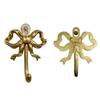 For Accessories Double Hook Style Cast Iron Coat Hanger Wall Decoration Approx. 11.5*10cm 4.53*3.94in Elegant Bow Design