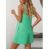 Women Summer Short Jumpsuits and Rompers Spaghetti Straps Casual Loose Pockets Playsuits Bodysuits