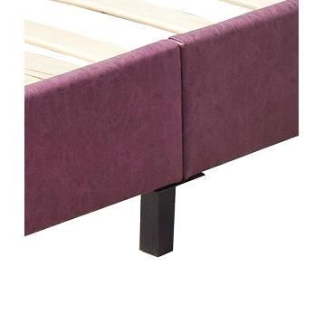 Solide et Confortable Lit avec Sommier Tte de Lit Capitonnee Couleur rouge160x200