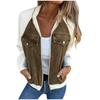 Women Casual Travel Vacation Oversized Long Sleeve Jacket Zip Up Cowboy Casual Outfits Coat