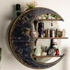 Vintage Display Shelf Fashion Sturdy Stress Relieve Bedroom Wall Hanging Moon Shape Witch Altar Decor