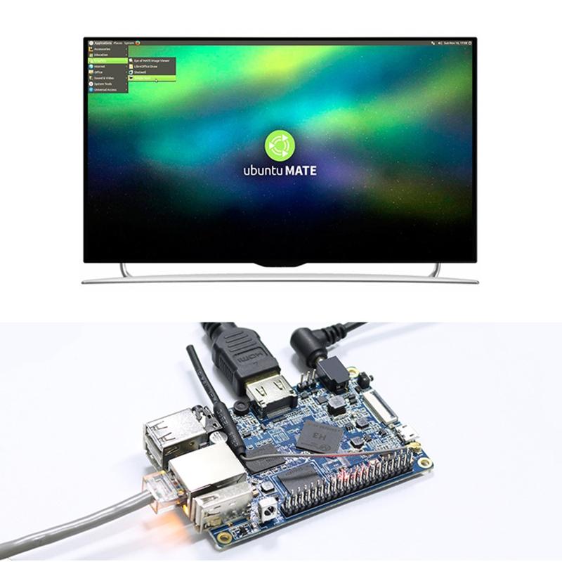 Orange Pi PC Plus 8G EMMC с WIFI, AllWinner SoC, бортовой компьютер с открытым исходным кодом, работает под управлением ОС 4.4/ Ubuntu/ ebian