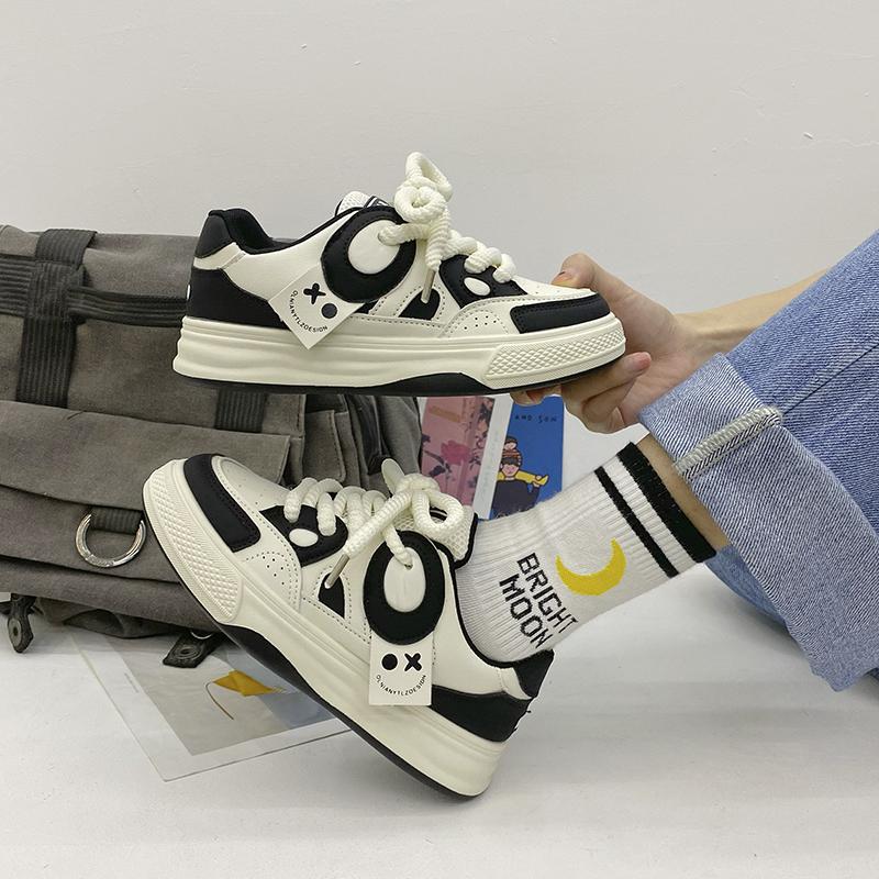 Fashion Autumn Design Women Vulcanized Shoes Female Retro Sport Shoes Fashion Mixed Colors Platform Sneakers Lace-up Casual Shoes Women