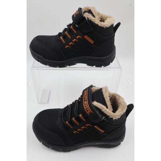 Шерстяные повседневные ботинки оранжево-черного цвета для мальчика