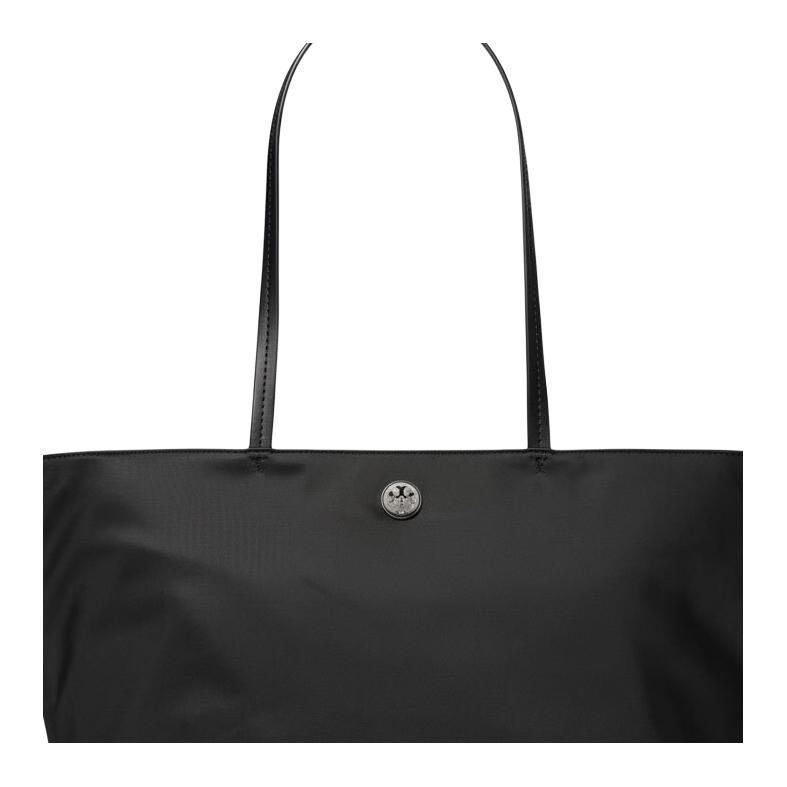 Tory Burch Logo Nylon Tote Bag Women Tote Bags Black 166469-001