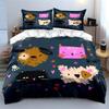 Cute Animal Faces Pattern Set Bedding Duvet Cover Set Duvet Cover Pillowcases  (1*Duvet Cover 2*Pillowcases, without duvet insert)