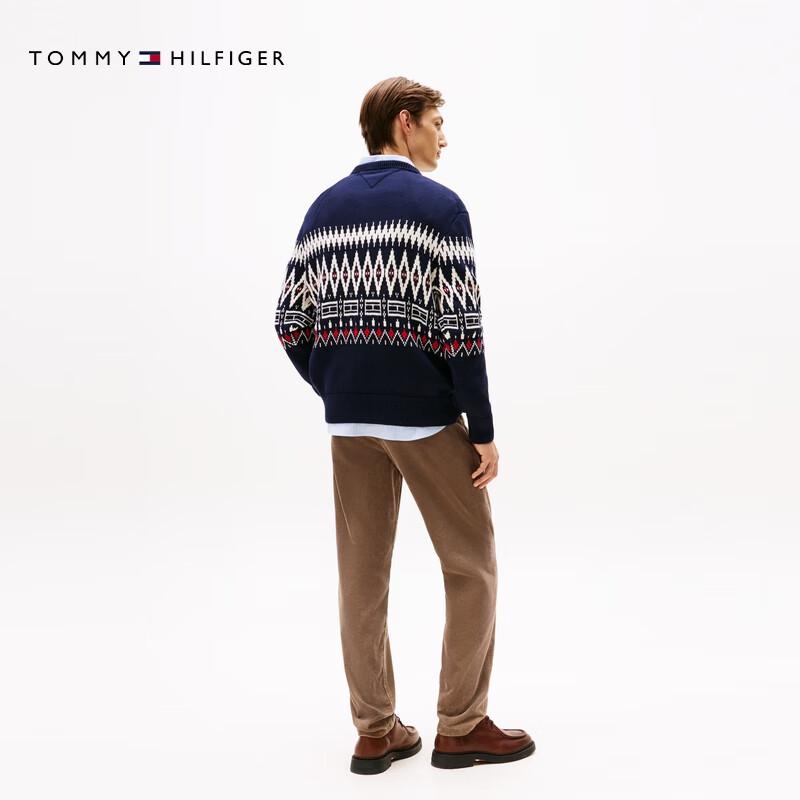 Tommy Hilfiger Унисекс Американский Ретро Жаккардовый Вязаный Свитер в Стиле Фэйр-Айл
