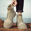 Casual High Top Man Boots Platform Thick Sole High Top Round Toe Leather Shoes for Men Quality Fashion Pu On Sale Comfortable