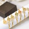 Italian High-end Jewelry Brand Retro Palace Wind Belt Diamond Brushed Four Leaf Clover Shell Agate Jade Bangle V Gold Material
