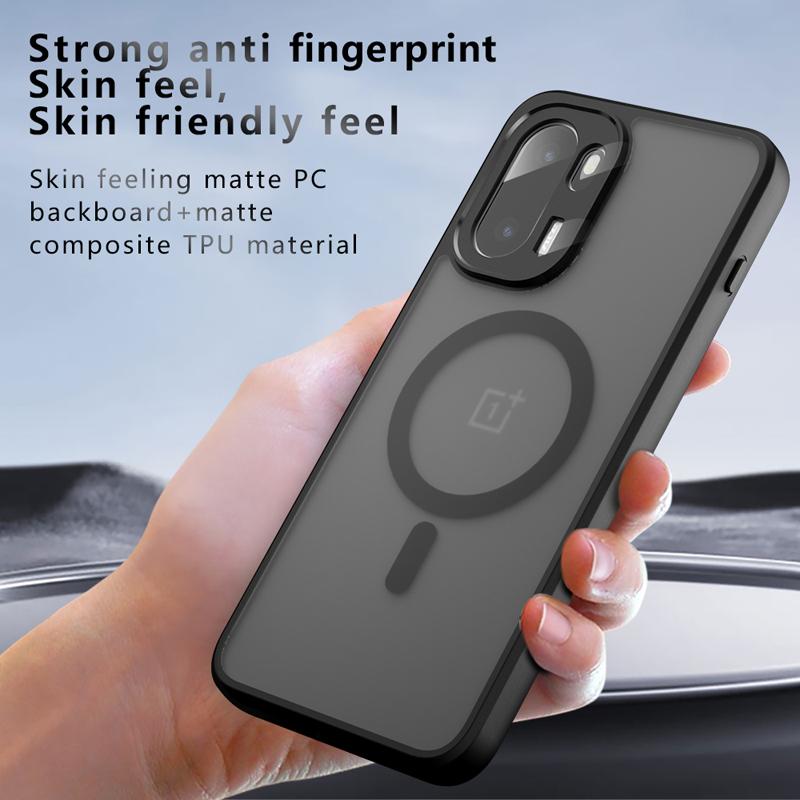 Для OnePlus Ace 6 15R Чехол Противоударный Магнитный Матовый PC+TPU Защита от отпечатков пальцев Полупрозрачная Крышка для OnePlus ACE6