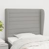 VidaXL Headboard with Ears Light Grey 103x23x118-128 Cm Fabric3118086