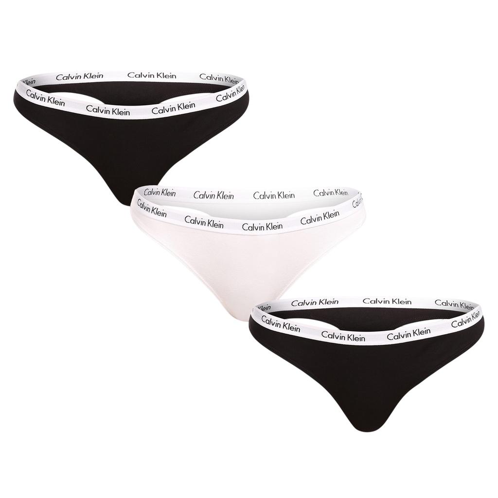 Calvin Klein Womens/Ladies Branded Thong (Pack of 3)