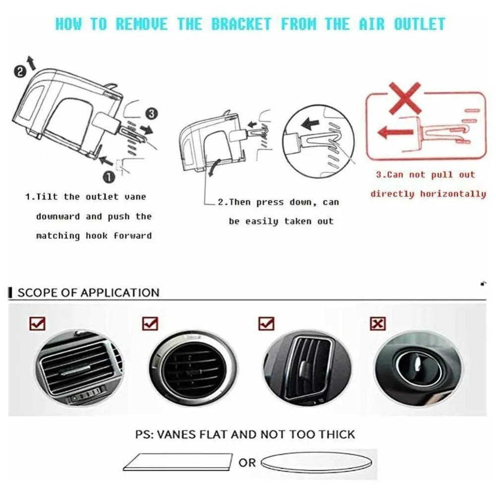 Space-Saving Drink Holder Smartphone Support Stand Air Vent Mount Car Cup Holder Vehicles