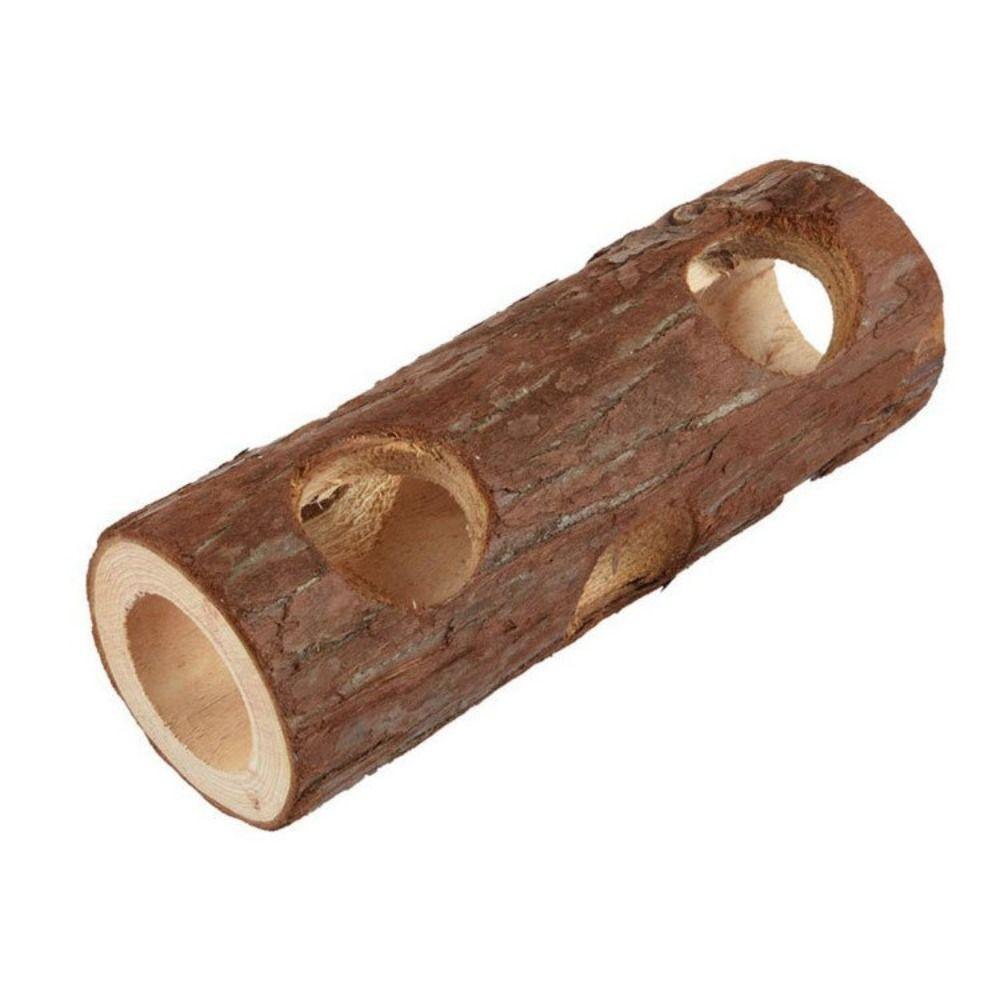 Hollow Tree Trunk Wooden Hamster Tunnel Hideout Animals Cage New Mouse Tube Toy Reptile Small