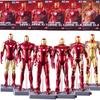 4 дюйма Оригинальная 1/10 ZD Toys Фигурка Железного Человека MK42 MK43 MK45 MK46 MK50 MK85 Аниме Кукла Модель Коллекция Подарок на День Рождения