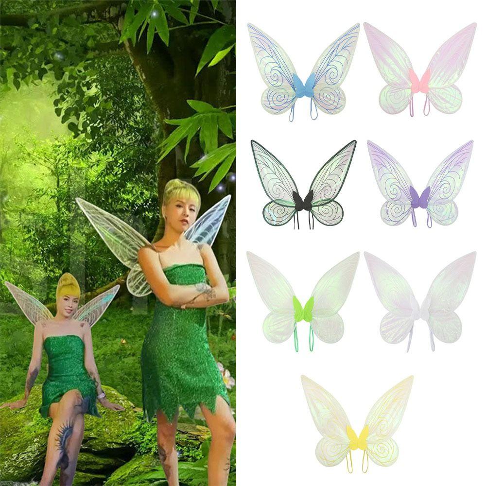 Нарядные крылья феи для взрослых детей, сверкающие крылья бабочки для костюма, крылья ангела для девочек