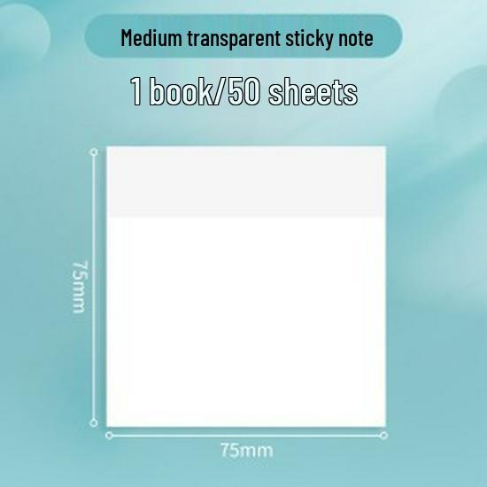 Transparent Sticky Notes: Adhesive, Tearable, Perfect for Handwritten Notes and Highlighting Key Points. Ideal for Students.