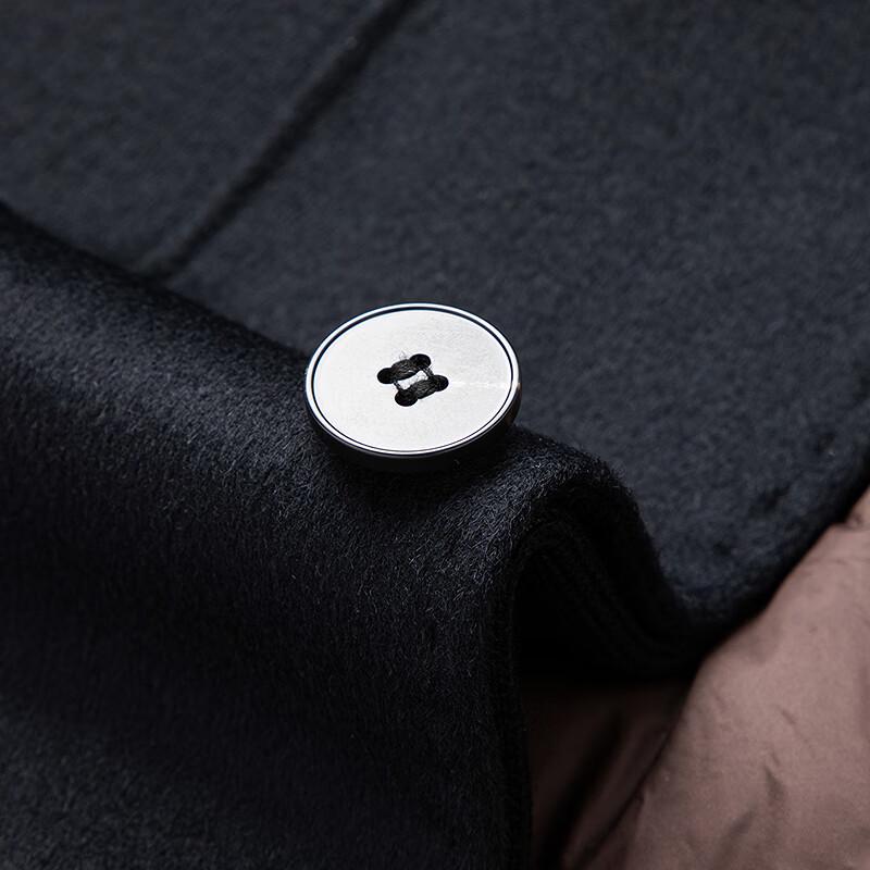 FAPAI Men's 3-in-1 Detachable Down Liner Wool Overcoat