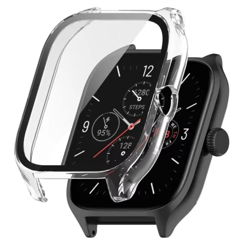 Tempered Glass+PC Case for Huami Amazfit GTS 4 Anti Scratch Screen Protector for Amazfit GTS 4 Mini Protective Case