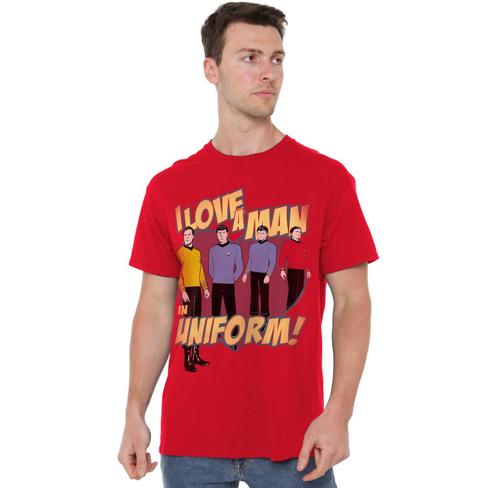 STAR TREK Mens Man In Uniform T-Shirt