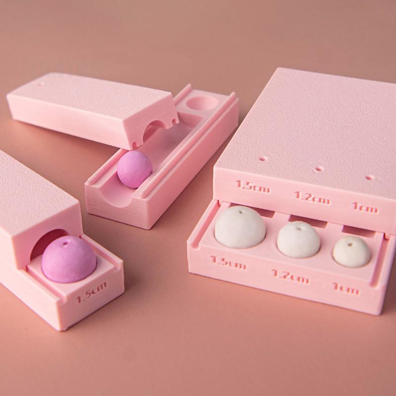 10/12/15mm Polymer Clay Bead Maker Tool Rolling Ball Mold Earrings Jewelry Making Handmade Clay Tools Auxiliary Tool for Pendant
