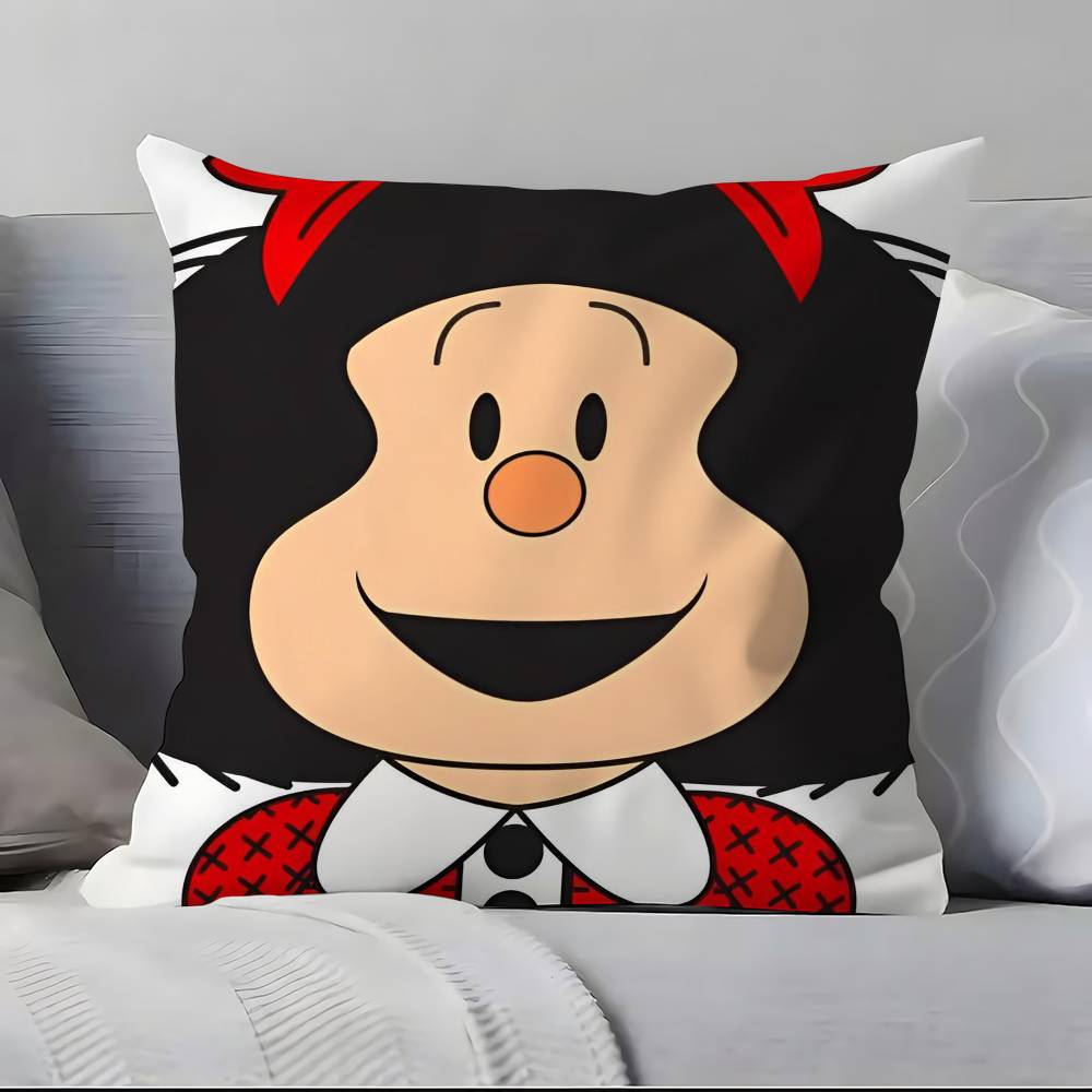 Cartoon M-M-Mafaldas Pillow Case Pillowcase Soft Skin Friendly & Comfortable With A Hidden Zipper