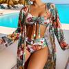 Sexy Three-Piece Swimsuit with Sun Protection Cover-up - European & American Style