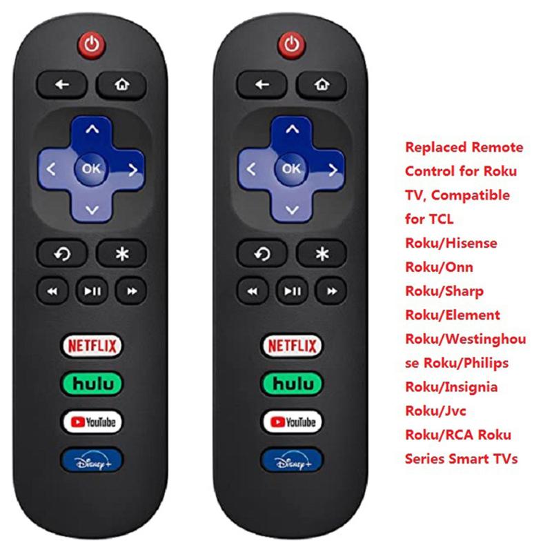 Replacement Remote Control For Roku Smart Led Tv Television For Netflix Youtube Hulu Disney