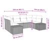 Garden Sofa Set with Cushions 6 pcs Black Poly Rattan