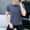 Мужская летняя рубашка поло с коротким рукавом и свободными лацканами, повседневная мужская футболка с коротким рукавом