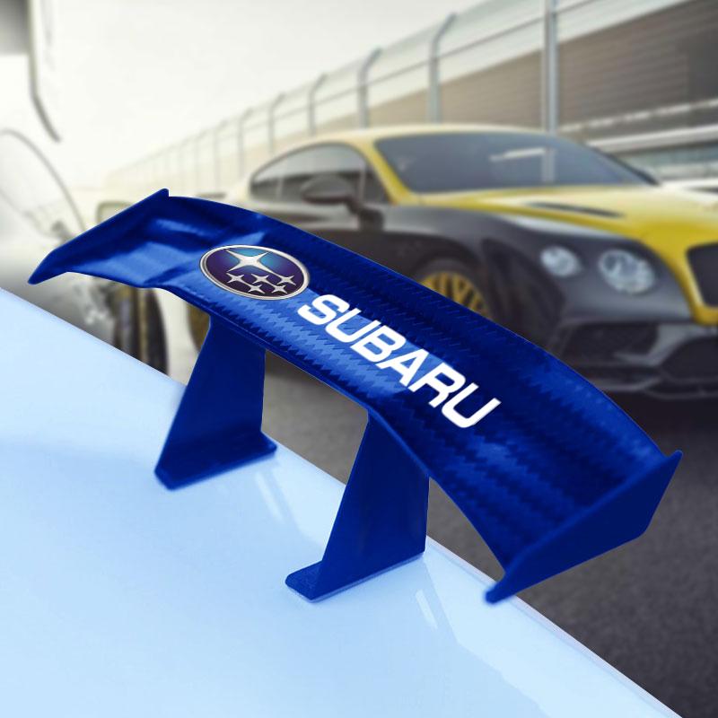 1Pcs Carbon Fiber Car Mini Rear Spoiler Mini Small Wing Model Decoration For Subaru STI BRZ Impreza Forester Legacy Outback Levorg Tribe