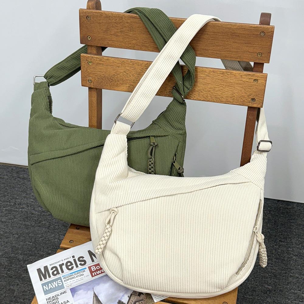 Olivia Pop OP_M2350 Corduroy Hobo Crossbody Bag