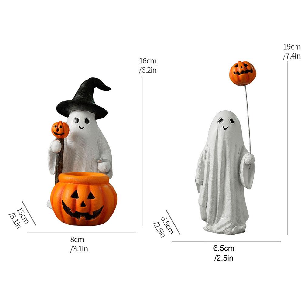Halloween Spooky Ghost Statue Cowboy Ghost Statue for Party Home Table Centerpieces Shelf Ornaments