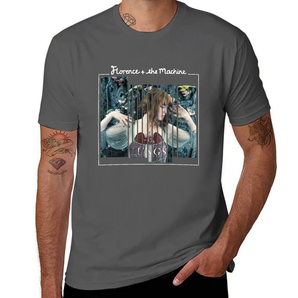 Florence and The Machine Lungs TShirt Basic Simple Design Short Sleeve Shirt